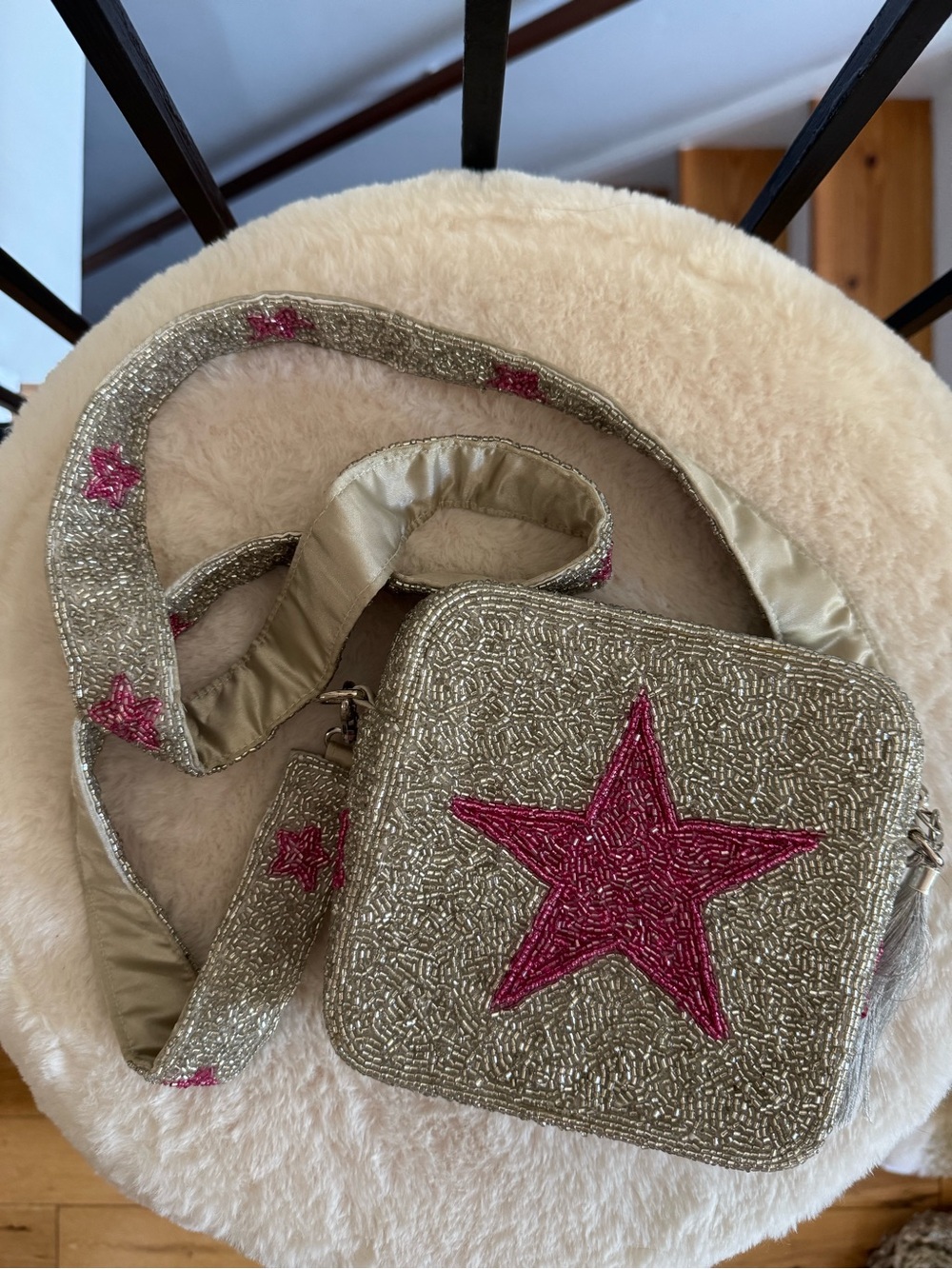 Alter’d State Beaded Square Crossbody Bag